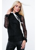 Cămașă neagră din dantelă MP25998 - Magazin online - Boutique